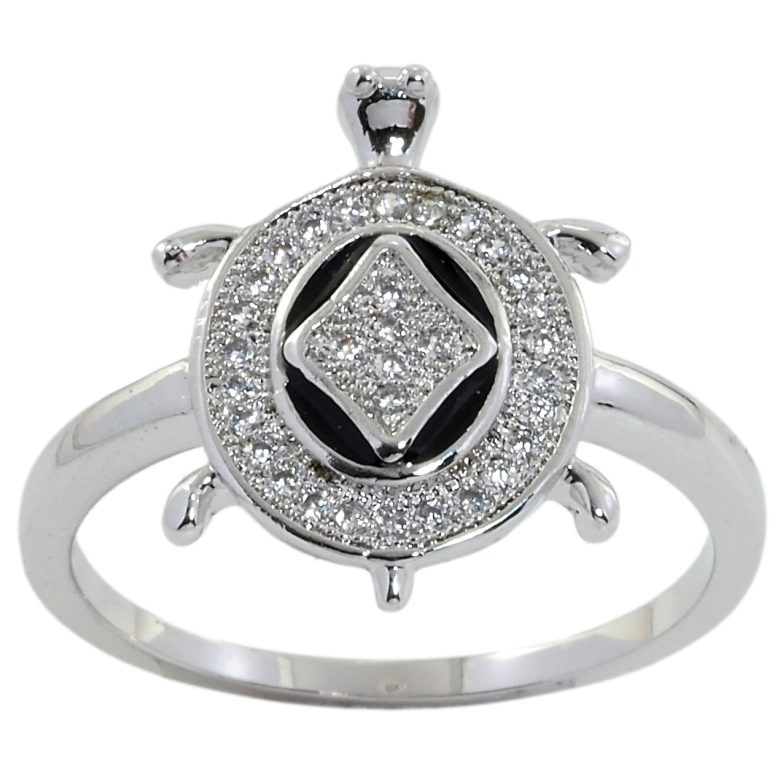 Кольцо Xuping Родий Черепаха фото №1