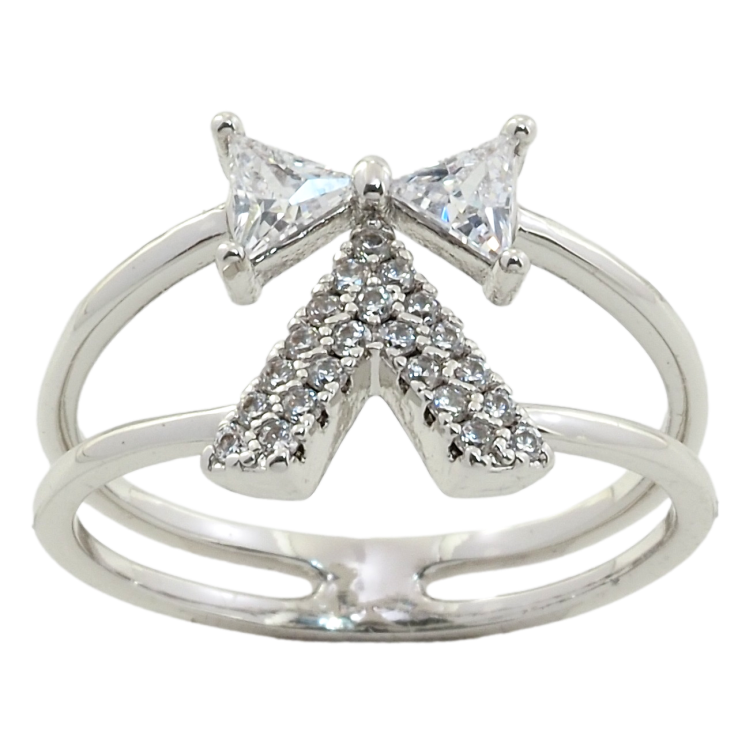 Каблучка Xuping Родій Кристальний бант фото №24