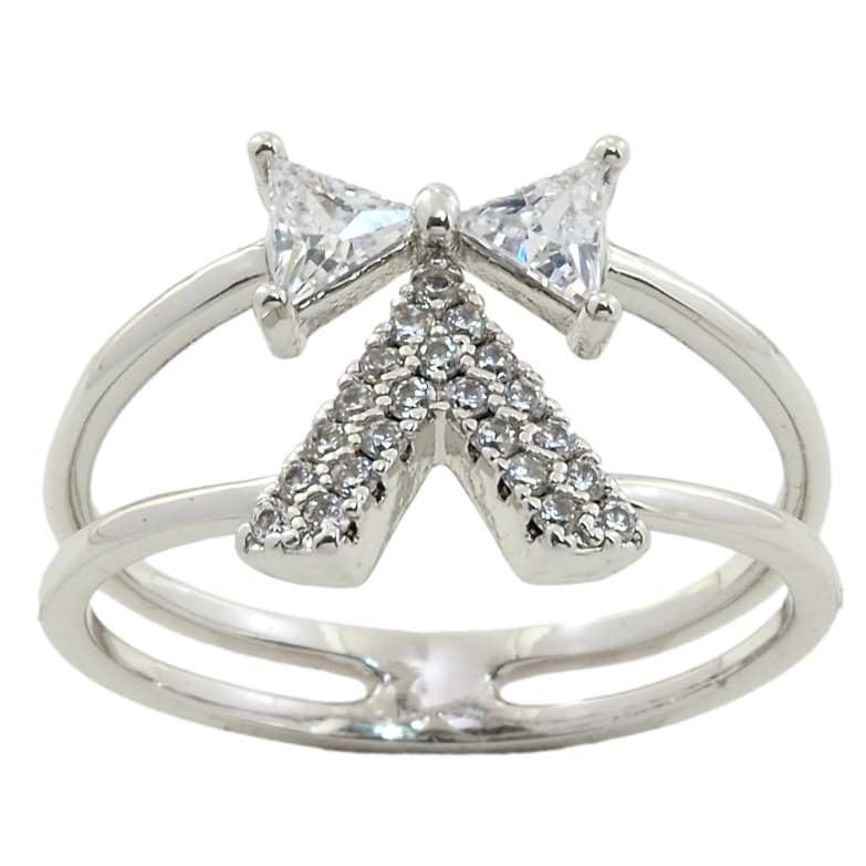 Каблучка Xuping Родій Кристальний бант фото №15