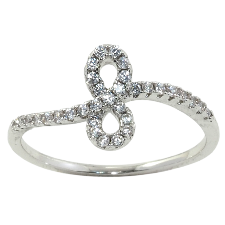 Каблучка Xuping Родій Вісімка інкрустація цирконієм фото №14