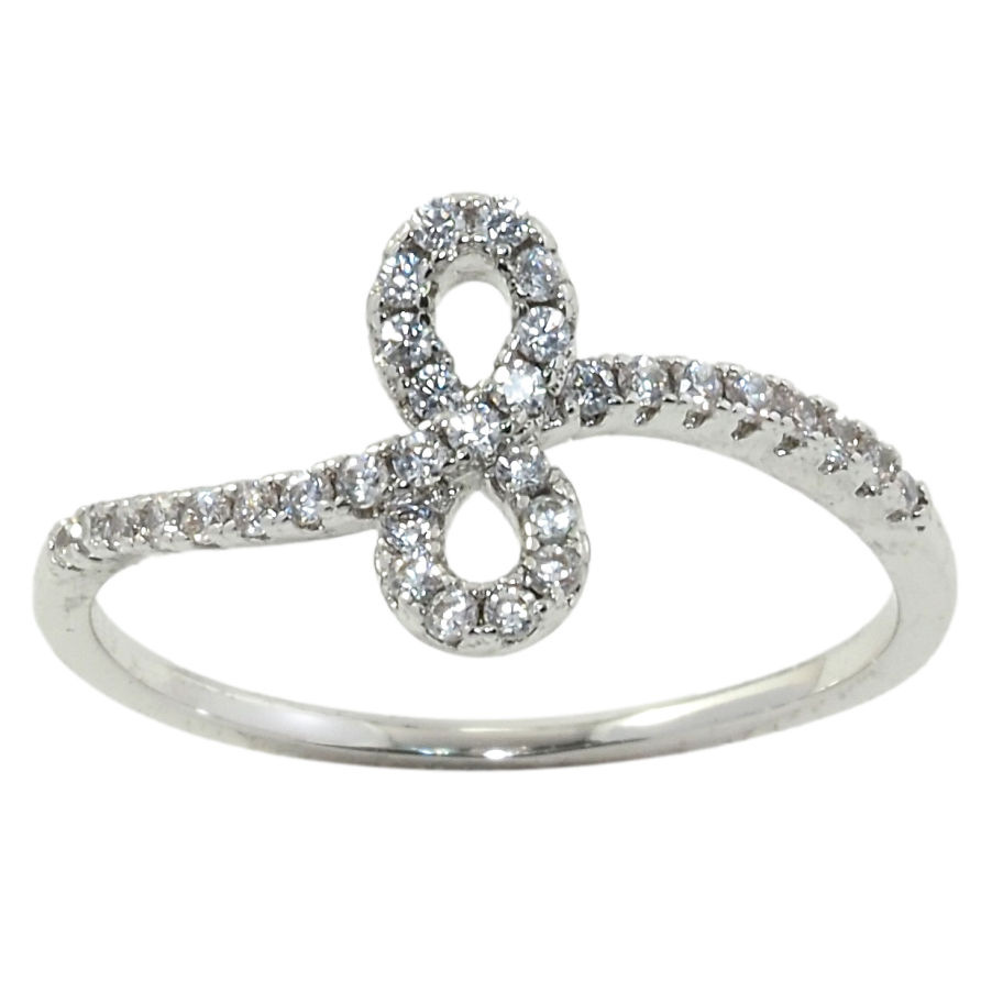 Каблучка Xuping Родій Вісімка інкрустація цирконієм фото №1