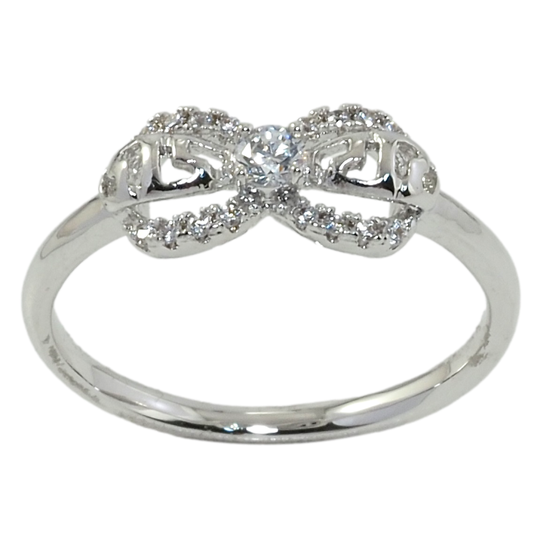 Каблучка Xuping Родій Бант із цирконієм фото №9