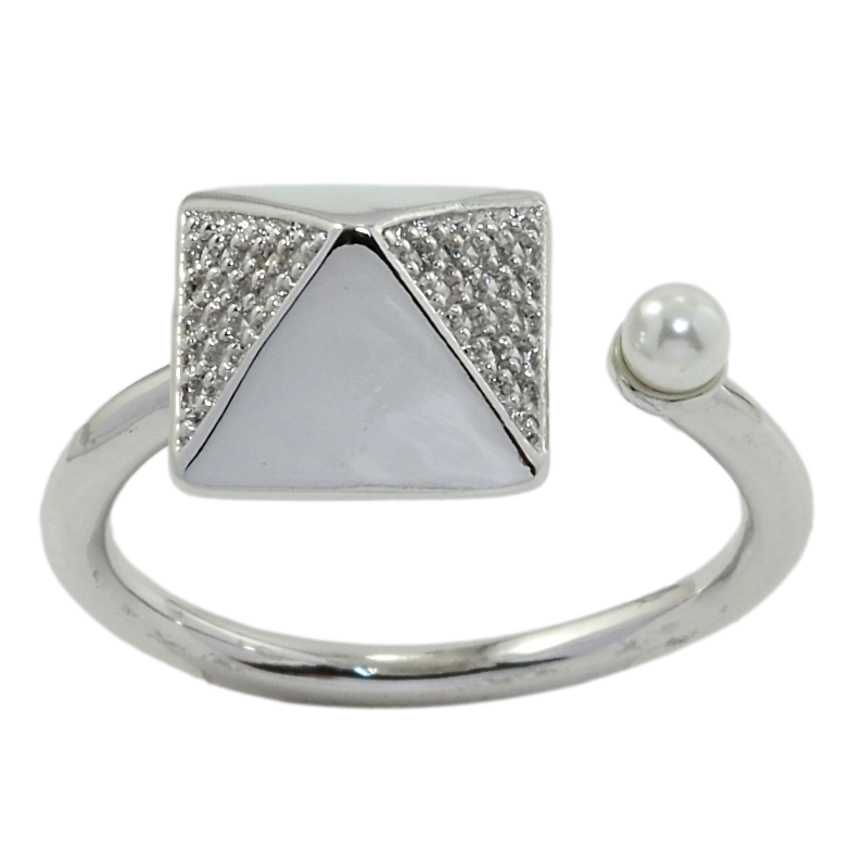 Кольцо Xuping Родий Пирамидка фото №1