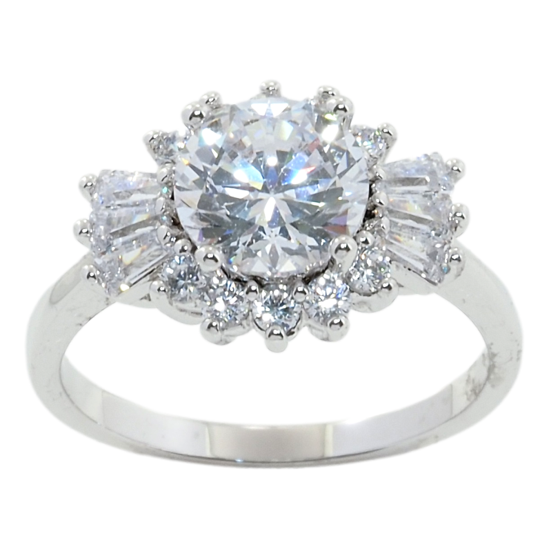 Каблучка Xuping Родій Інкрустація цирконієм фото №8