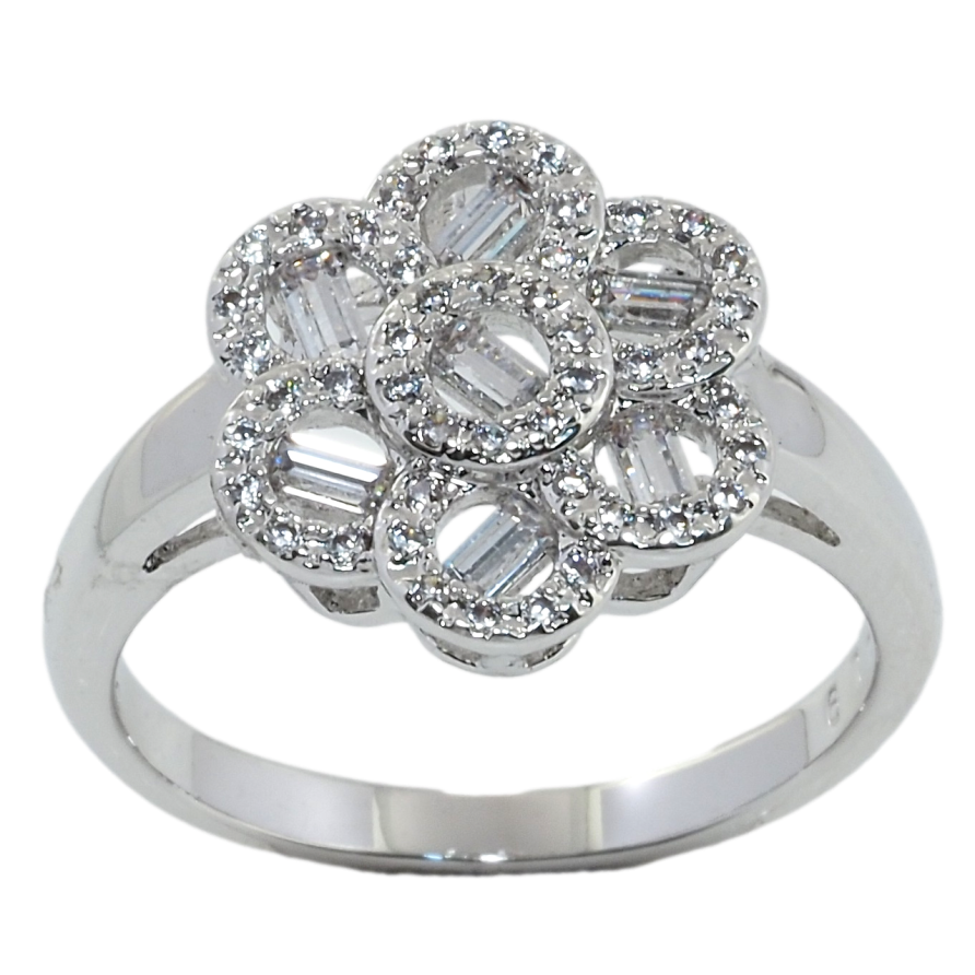 Кольцо Xuping Родий Цветок фото №1