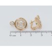 Сережки Xuping Позолота 18K англійський замок Кругі з цирконієм фото №2