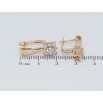 Серьги Xuping Позолота 18K английский замок Цветочки с цирконием фото №2