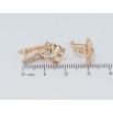 Серьги Xuping Позолота 18K английский замок Цветочки с цирконием фото №2