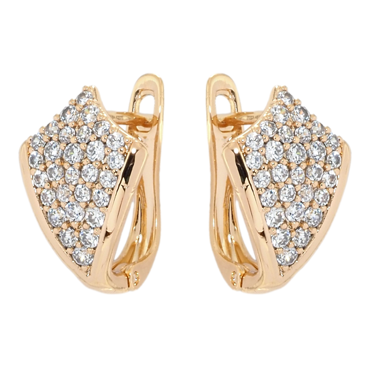 Сережки Xuping Позолота 18K англійський замок Інкрустація цирконієм фото №20