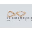 Серьги Xuping Позолота 18K колечки Треугольники с дорожками циркония фото №2