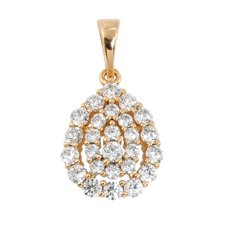 Кулон Xuping Позолота 18K Краплинка інкрустація цирконієм для ланцюжка до 5мм фото №13