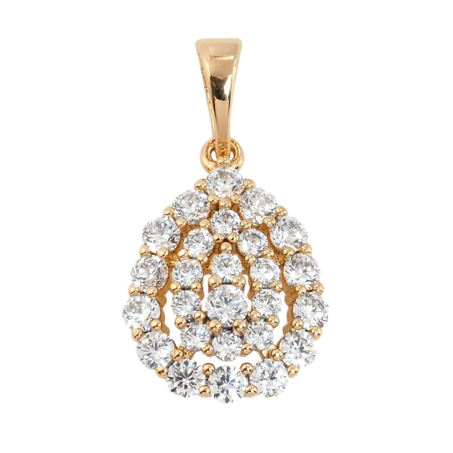 Кулон Xuping Позолота 18K Краплинка інкрустація цирконієм для ланцюжка до 5мм фото №1