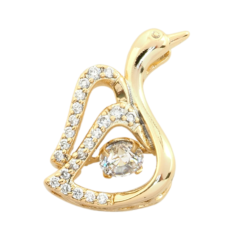 Кулон Xuping Позолота 18K Лебедь с Танцующим кристаллом для цепочки до 3мм фото №19