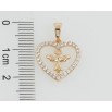 Кулон Xuping Позолота 18K Серце з янголятком для ланцюжка до 5мм фото №2