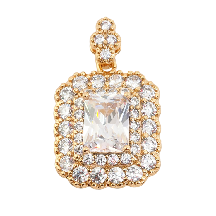 Кулон Xuping Позолота 18K Фіаніт в обрамленні цирконію для ланцюжка до 2мм фото №14