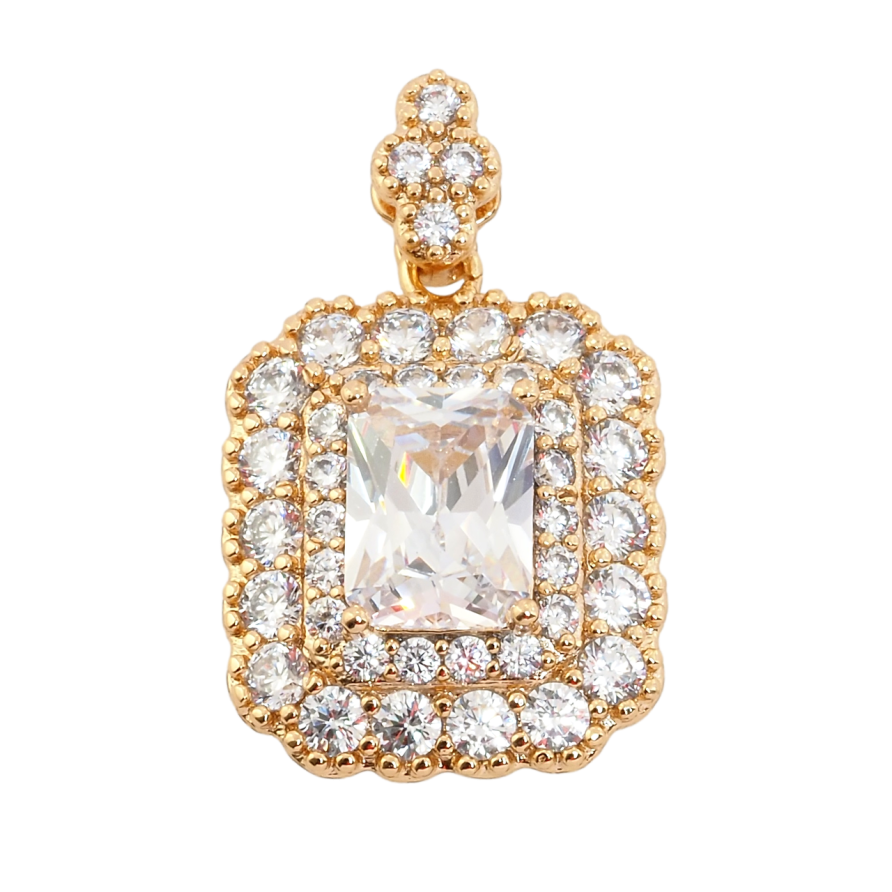 Кулон Xuping Позолота 18K Фіаніт в обрамленні цирконію для ланцюжка до 2мм фото №1