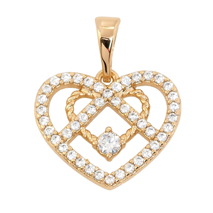 Кулон Xuping Позолота 18K Серце з цирконієм для ланцюжка до 5мм фото №17