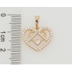 Кулон Xuping Позолота 18K Серце з цирконієм для ланцюжка до 5мм фото №2