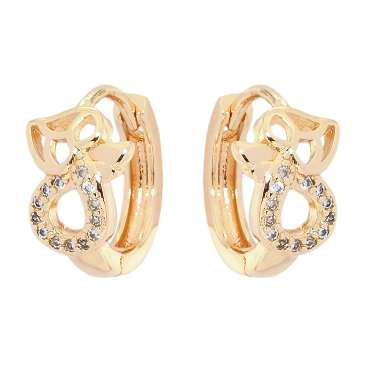 Серьги Xuping M&L Цвет 18K колечки Декоративный узор с цирконием фото №8