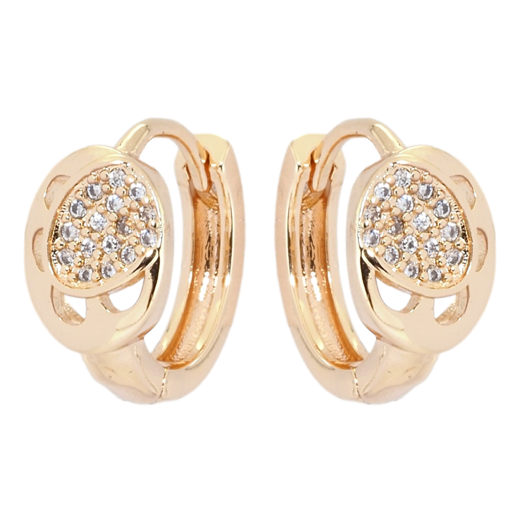 Серьги Xuping M&L Цвет 18K колечки Декоративный узор с цирконием фото №9