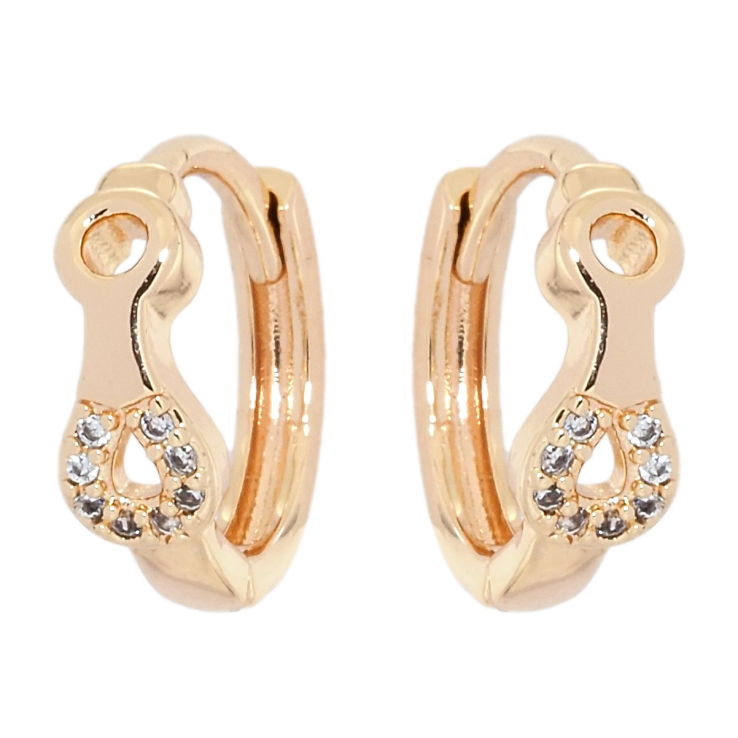 Серьги Xuping M&L Цвет 18K колечки Декоративный узор с цирконием фото №11