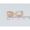 Серьги Xuping M&L Цвет 18K колечки Резные листики с цирконием фото №2