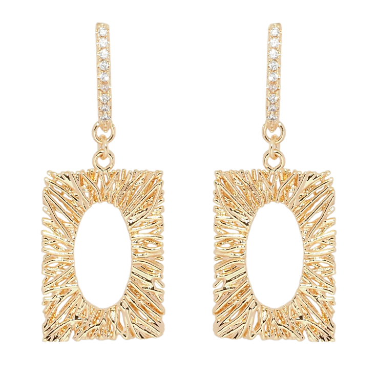 Сережки Xuping M&L Колір 18K пусети Авангардні підвіски фото №5