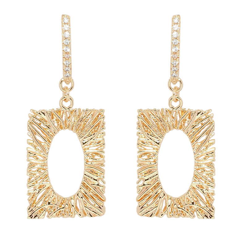 Сережки Xuping M&L Колір 18K пусети Авангардні підвіски фото №1