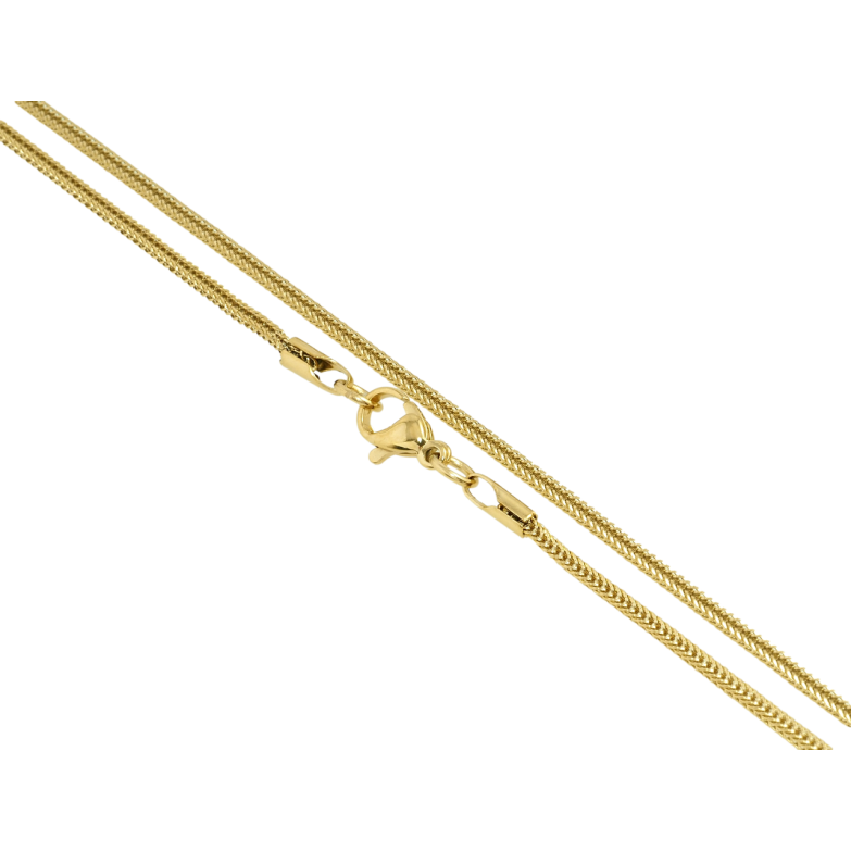 Ланцюжок Xuping ТТМ Stainless Steel Колір 14К Плетіння Лисячий Хвіст довжина 45см х 2мм фото №1