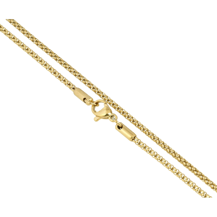 Ланцюжок Xuping ТТМ Stainless Steel колір 14K Плетіння склочене в коло довжина 45см х 2мм фото №13 Ланцюжок Xuping ТТМ Stainless Steel колір 14K Плетіння склочене в коло довжина 45см х 2мм фото №13