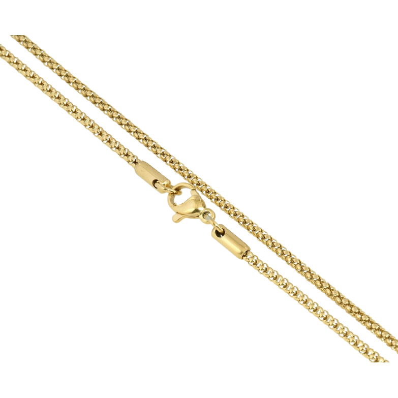 Ланцюжок Xuping ТТМ Stainless Steel колір 14K Плетіння склочене в коло довжина 45см х 2мм фото №15