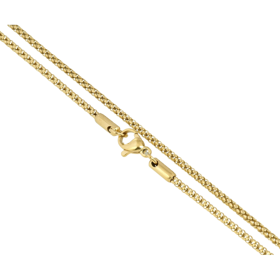 Ланцюжок Xuping ТТМ Stainless Steel колір 14K Плетіння склочене в коло довжина 45см х 2мм фото №1