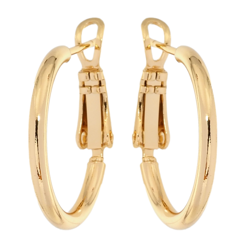 Сережки Xuping Позолота 18K кільця (конго) Класика ø 2см фото №1