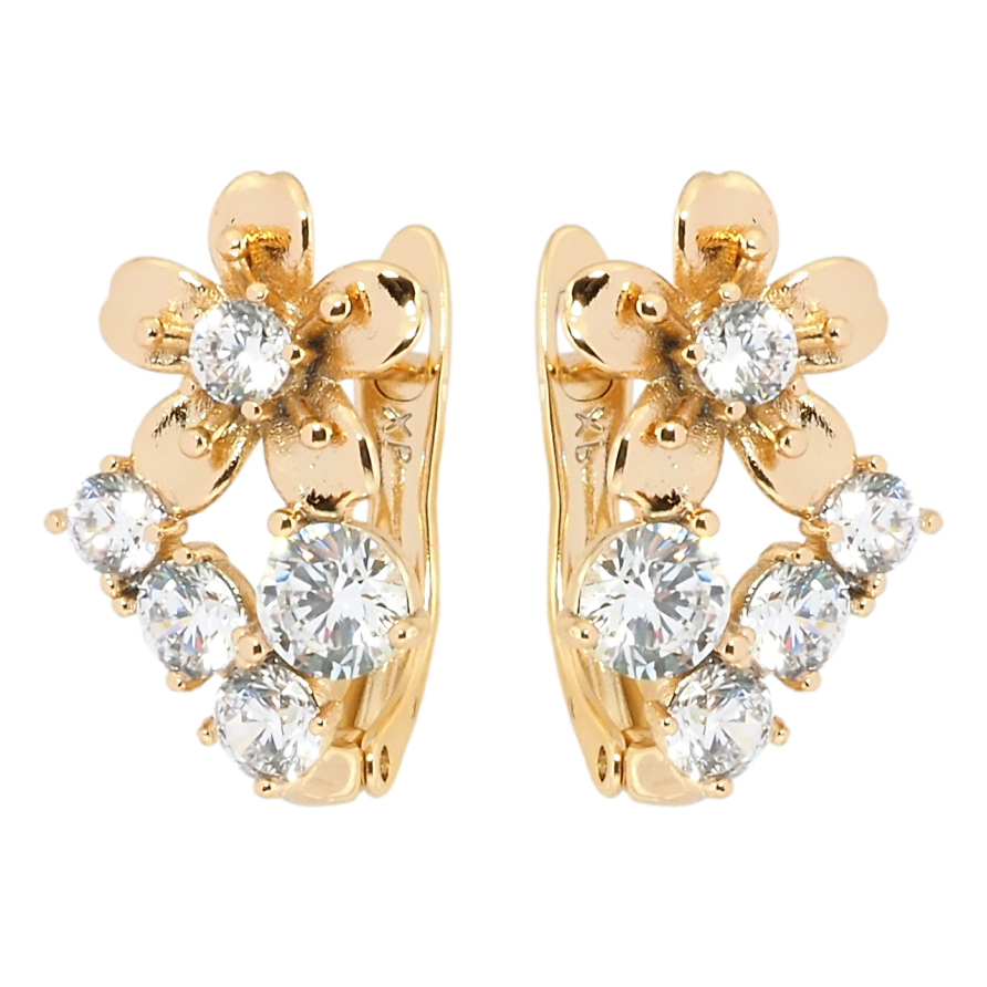 Сережки Xuping Позолота 18K англійський замок Квіточки фото №1