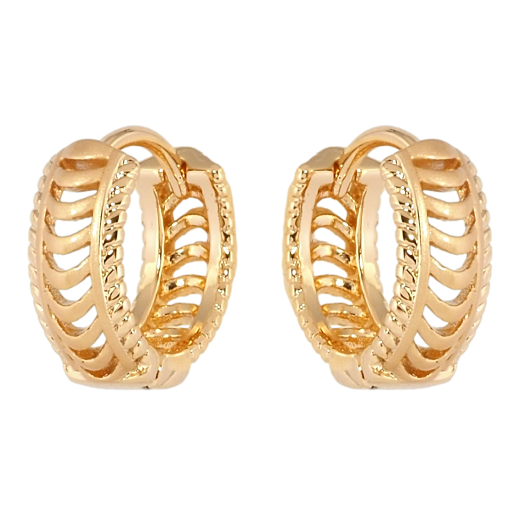 Сережки Xuping Позолота 18K колечка Різьблений візерунок фото №23