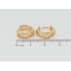 Сережки Xuping Позолота 18K колечка Різьблений візерунок фото №2