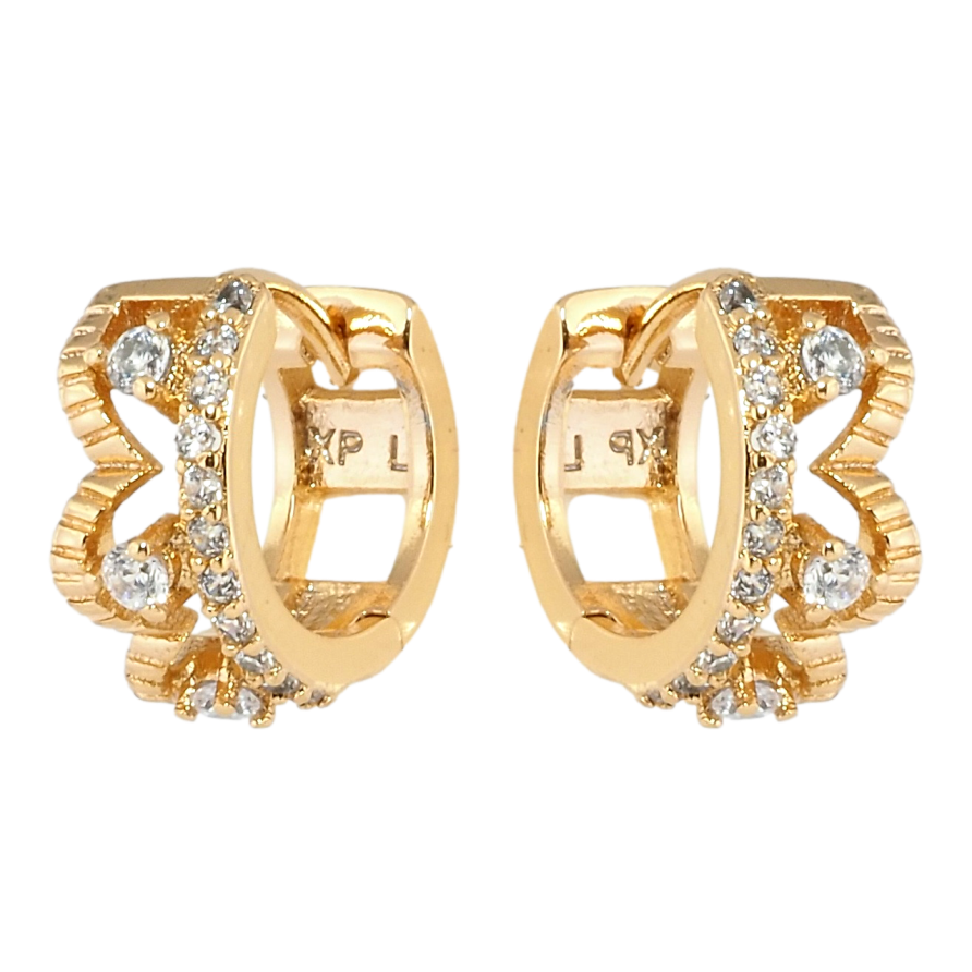 Серьги Xuping Позолота 18K колечки Декоративный узор с цирконием фото №1