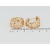 Серьги Xuping Позолота 18K колечки Резной орнамент фото №2