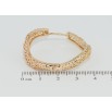 Серьги Xuping Позолота 18K колечки Фигурные с резным узором ø 3.5см фото №3