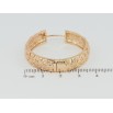 Сережки Xuping Позолота 18K колечка Широкі з різьбленим візерунком ø 3.5см фото №2