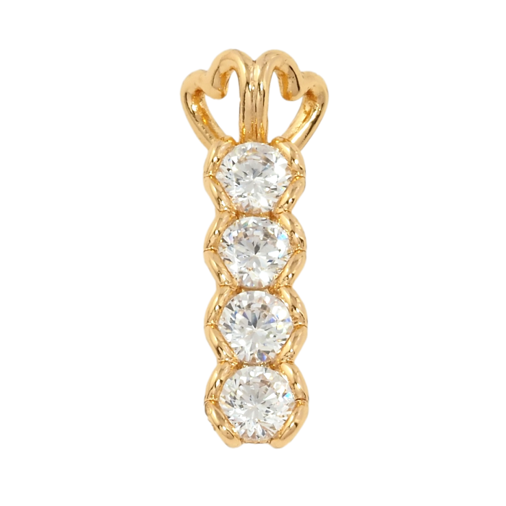 Кулон Xuping Позолота 18K Доріжка фіанітів у романтичній оправі для ланцюжка до 4мм фото №18