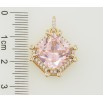 Кулон Xuping Позолота 18K Рожевий фіаніт в обрамленні цирконію для ланцюжка до 3мм фото №2
