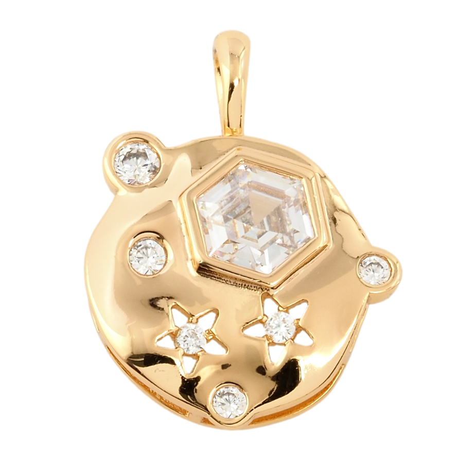 Кулон Xuping Позолота 18K Декоративний візерунок з цирконієм для ланцюжка до 4мм фото №1