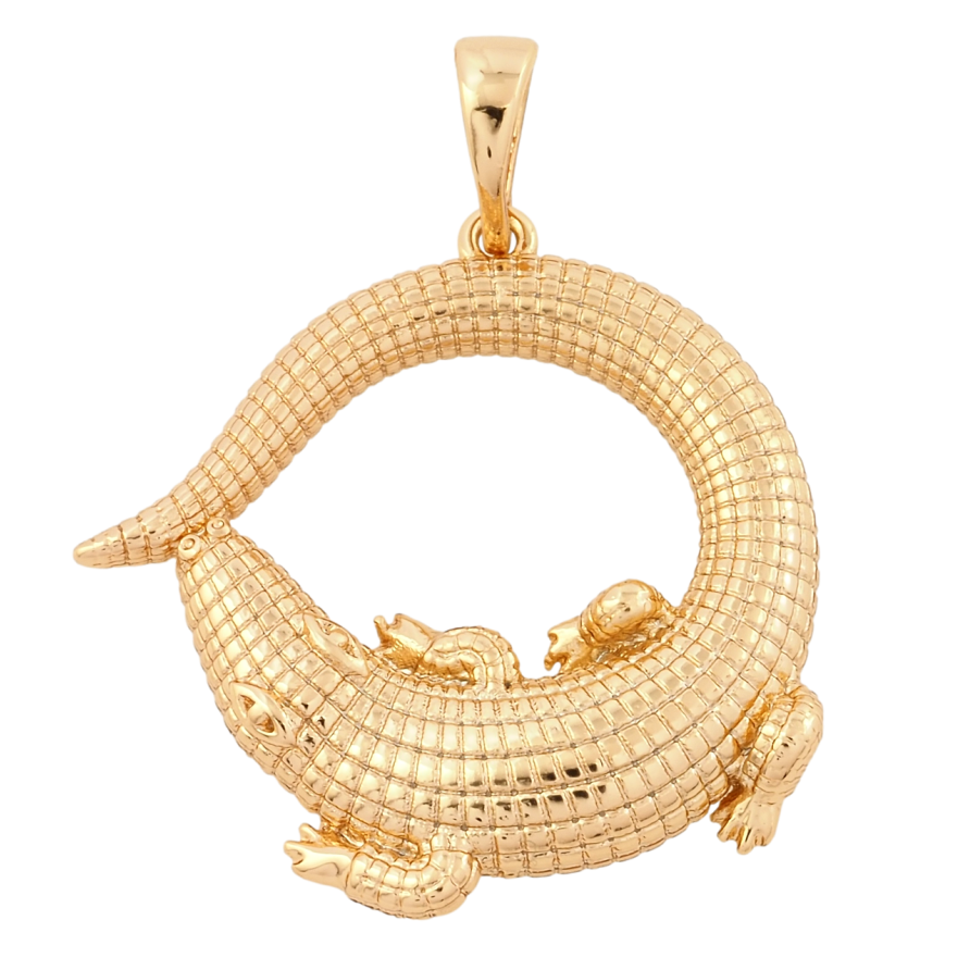 Кулон Xuping Позолота 18K Крокодил для ланцюжка до 5мм фото №1