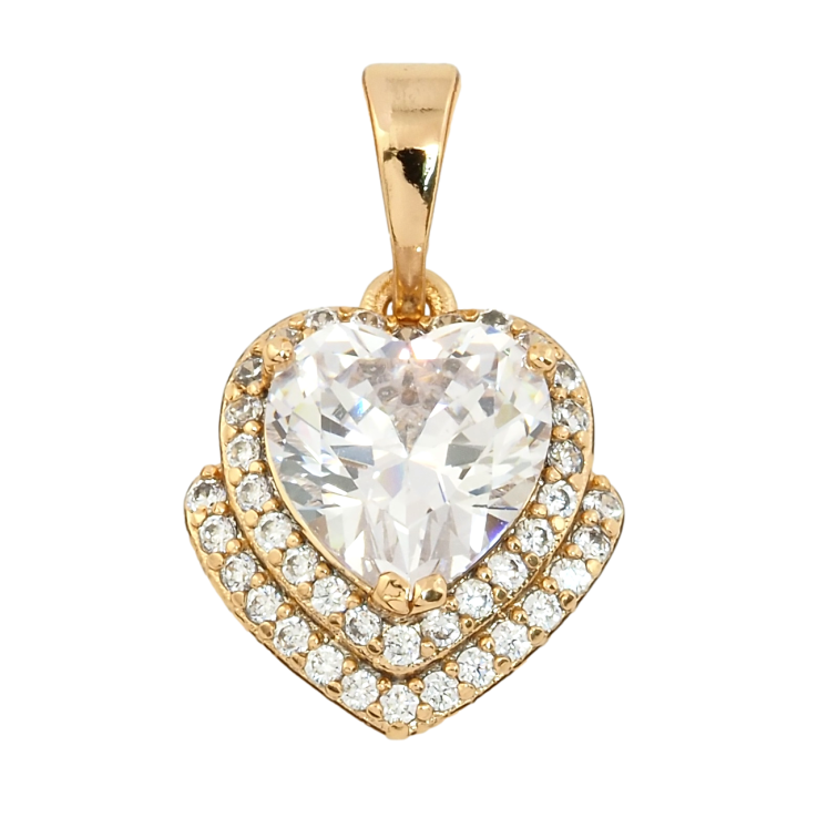 Кулон Xuping Позолота 18K Кришталеве серце для ланцюжка до 5мм фото №11