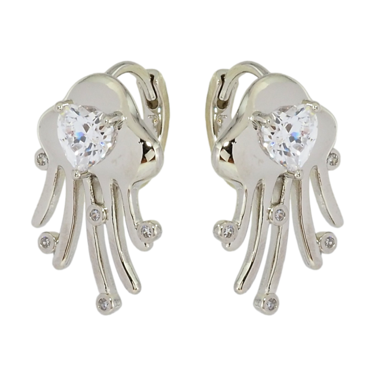 Серьги Xuping Родий колечки Медузы фото №24