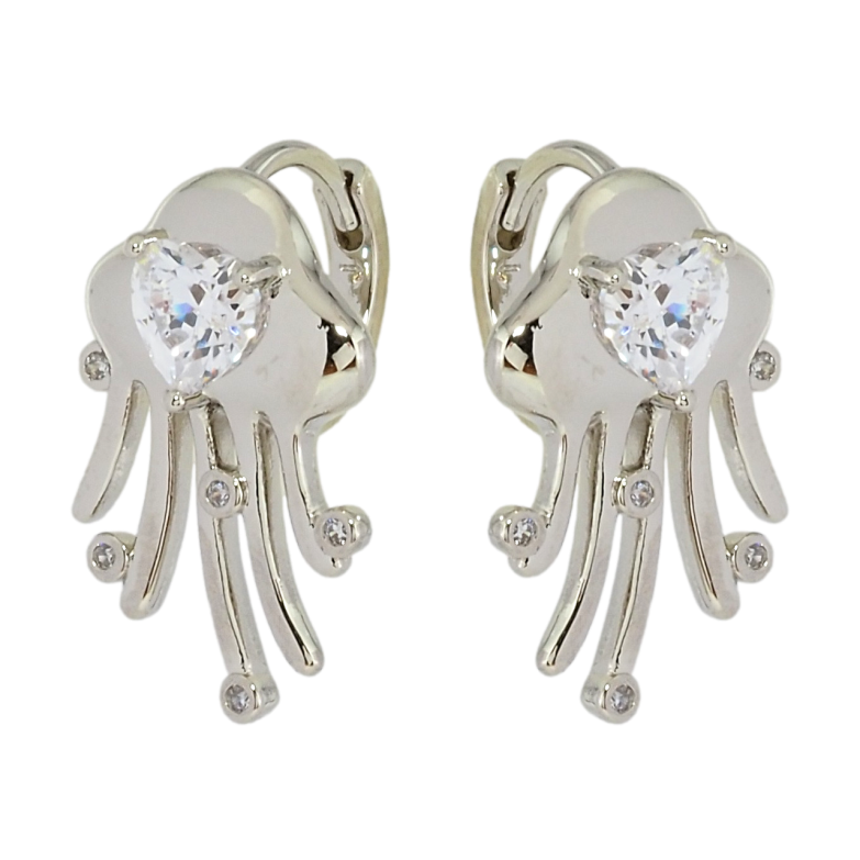 Сережки Xuping Родій колечка Медузи фото №2