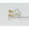 Серьги Xuping TTM Stainless Steel цвет 14K пусеты Сердечки с цирконием фото №2