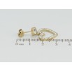 Серьги Xuping TTM Stainless Steel цвет 14K пусеты Сердечки с цирконием фото №2