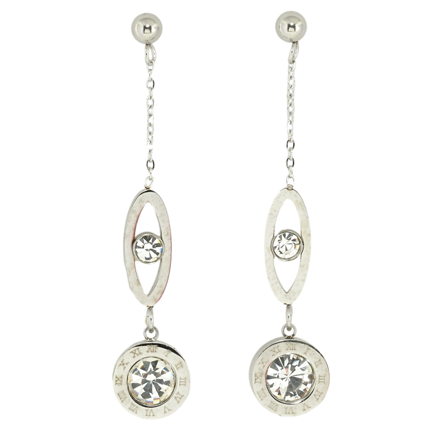 Серьги Xuping TTM Stainless Steel цвет Родий пусеты Декоративные подвески фото №1